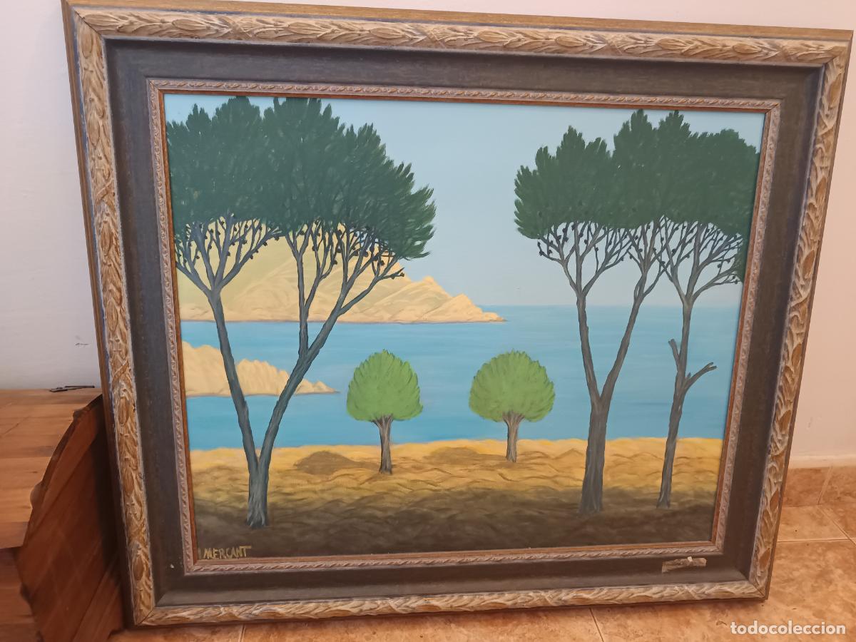 Arte: &Oacute;LEO EN TELA DE LA COSTA DE MALLORCA DE LA PINTORA MALLORQUINA ANTONIA MERCANT. PINTURA . JAUME