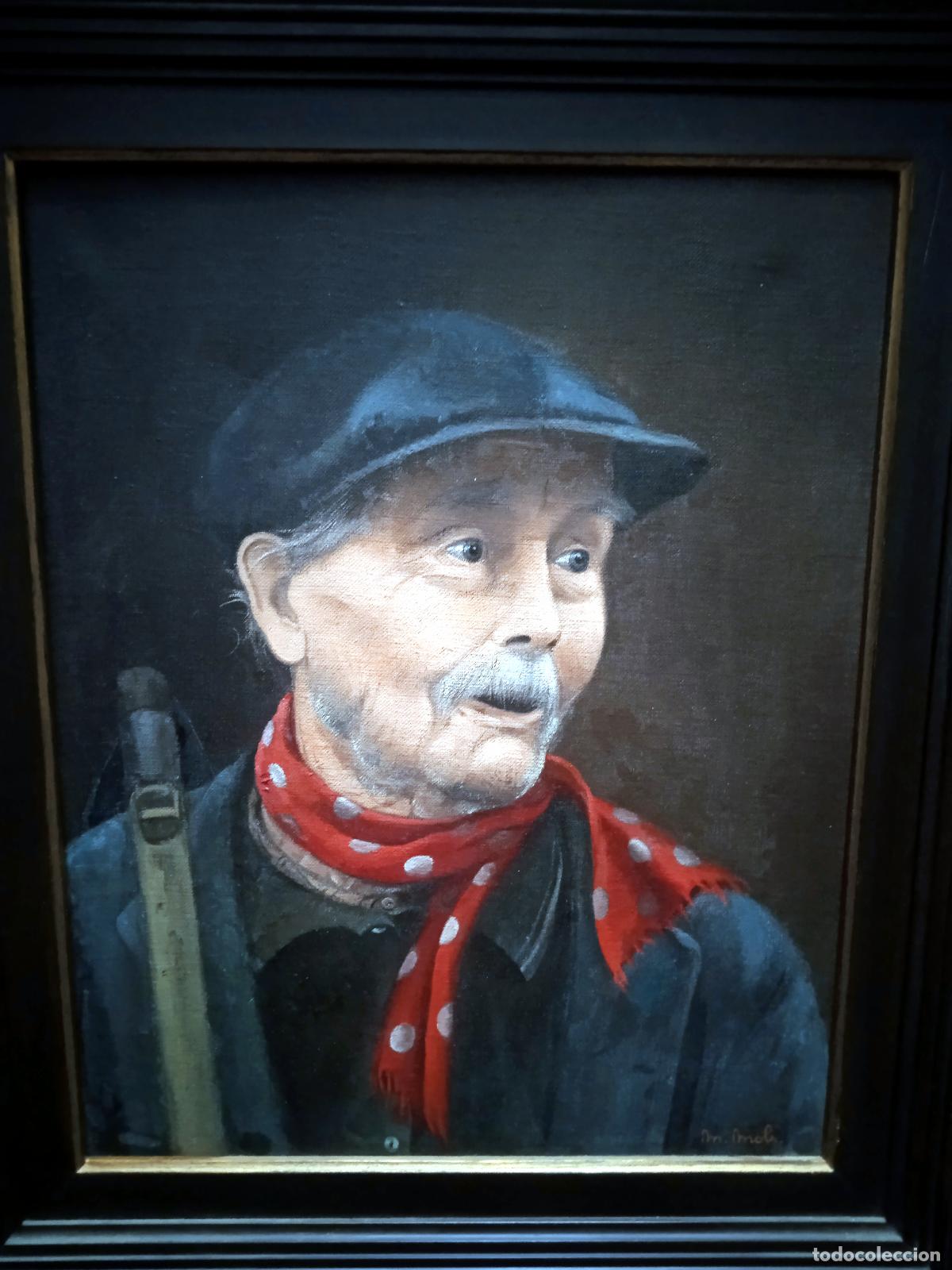 Arte: Escuela belga (Marleen Mols): &rdquo;Retrato de un boereke&rdquo; (campesino).