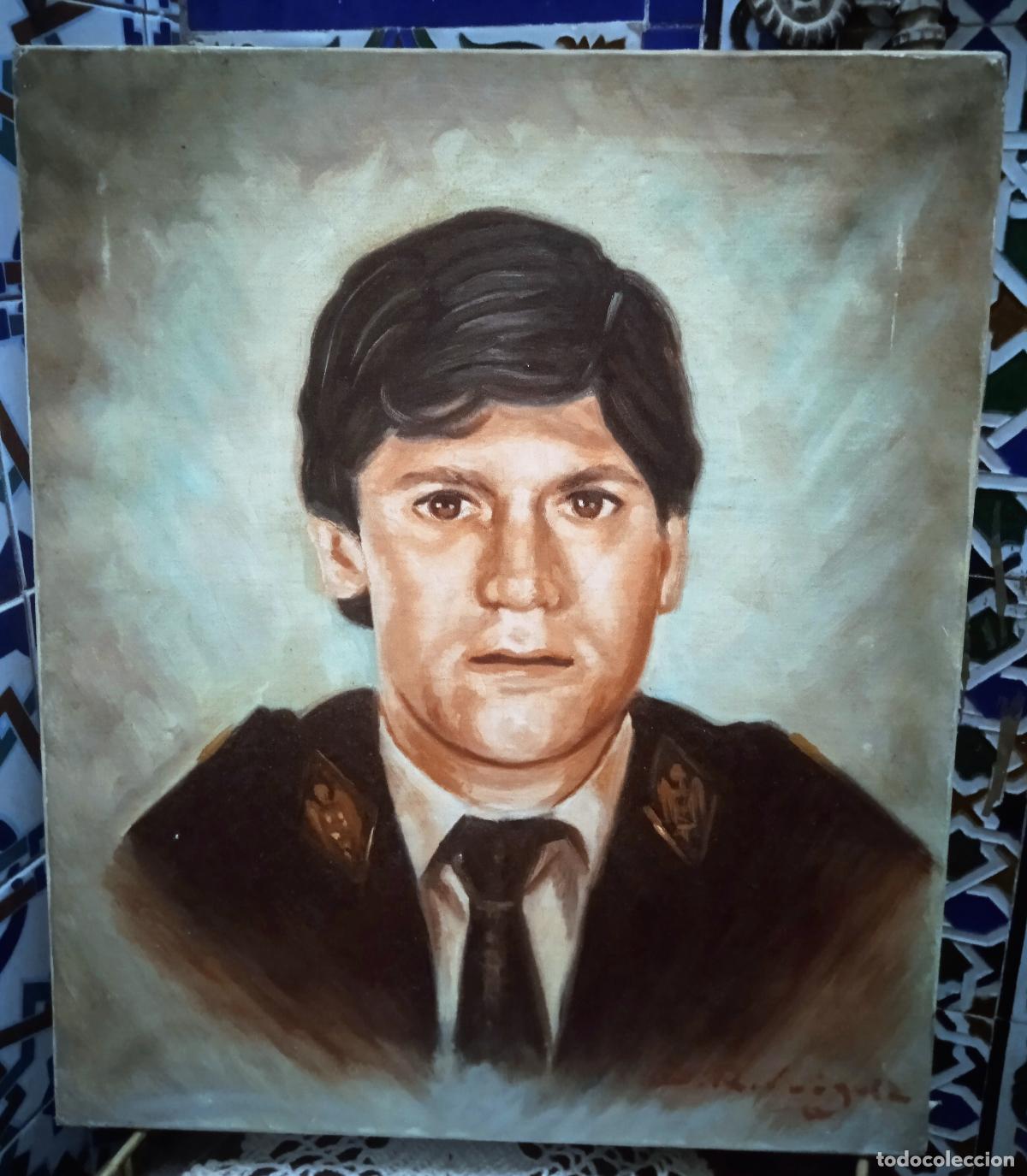 Arte: Jos&eacute; Rodr&iacute;guez L&oacute;pez (Sevilla, 1941): &rdquo;Retrato de un joven con uniforme&rdquo;. &Oacute;leo sobre lienzo.