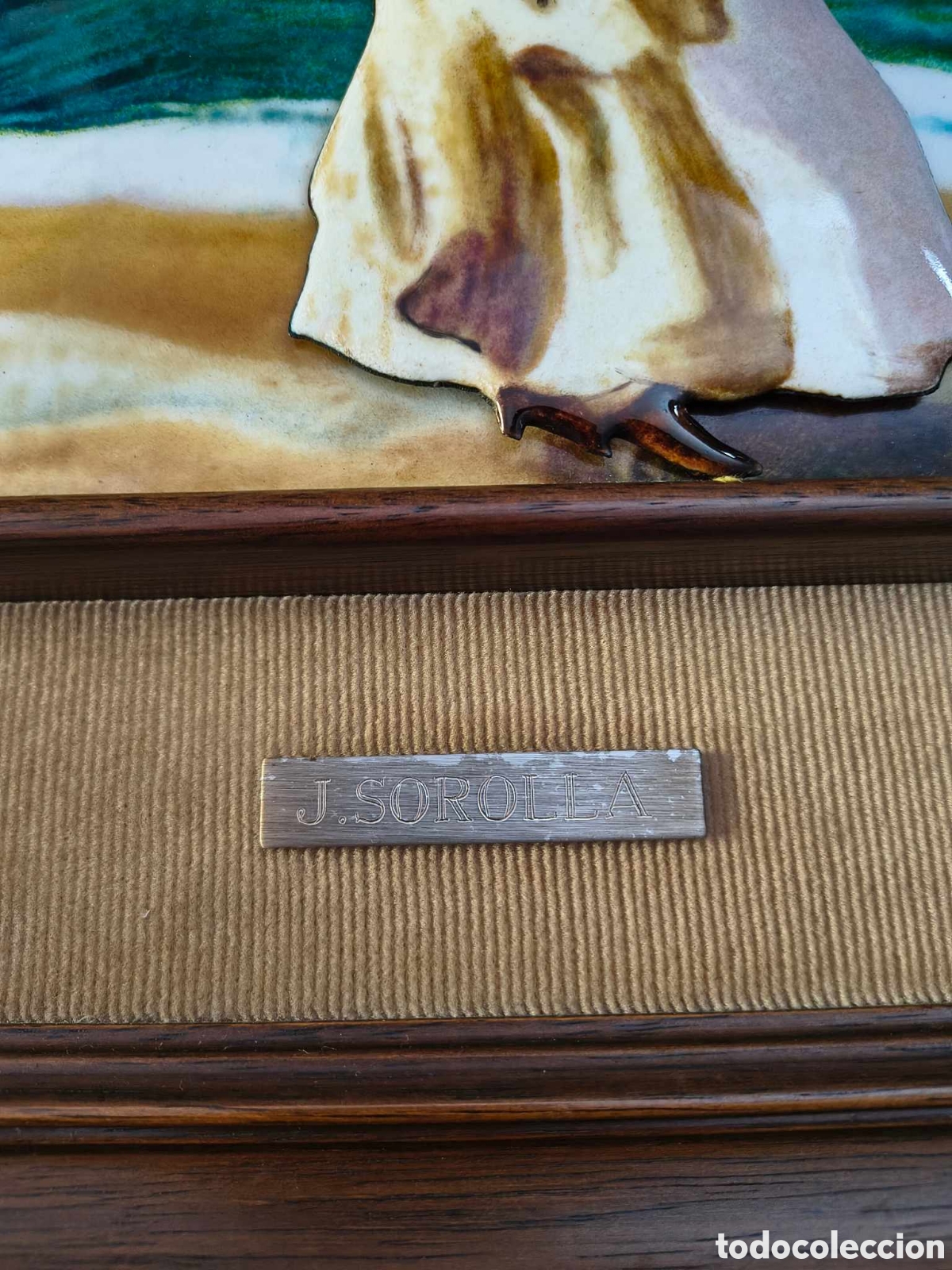 Arte: Cuadro esmalte - copia del pintor J. Sorolla - Foto 3