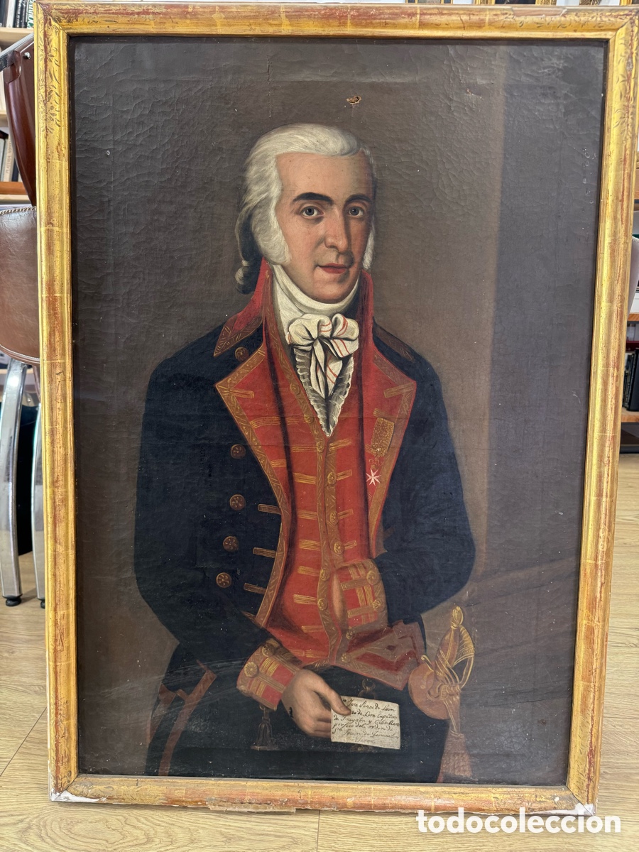 Arte: Pareja de retratos militares siglo XVIII