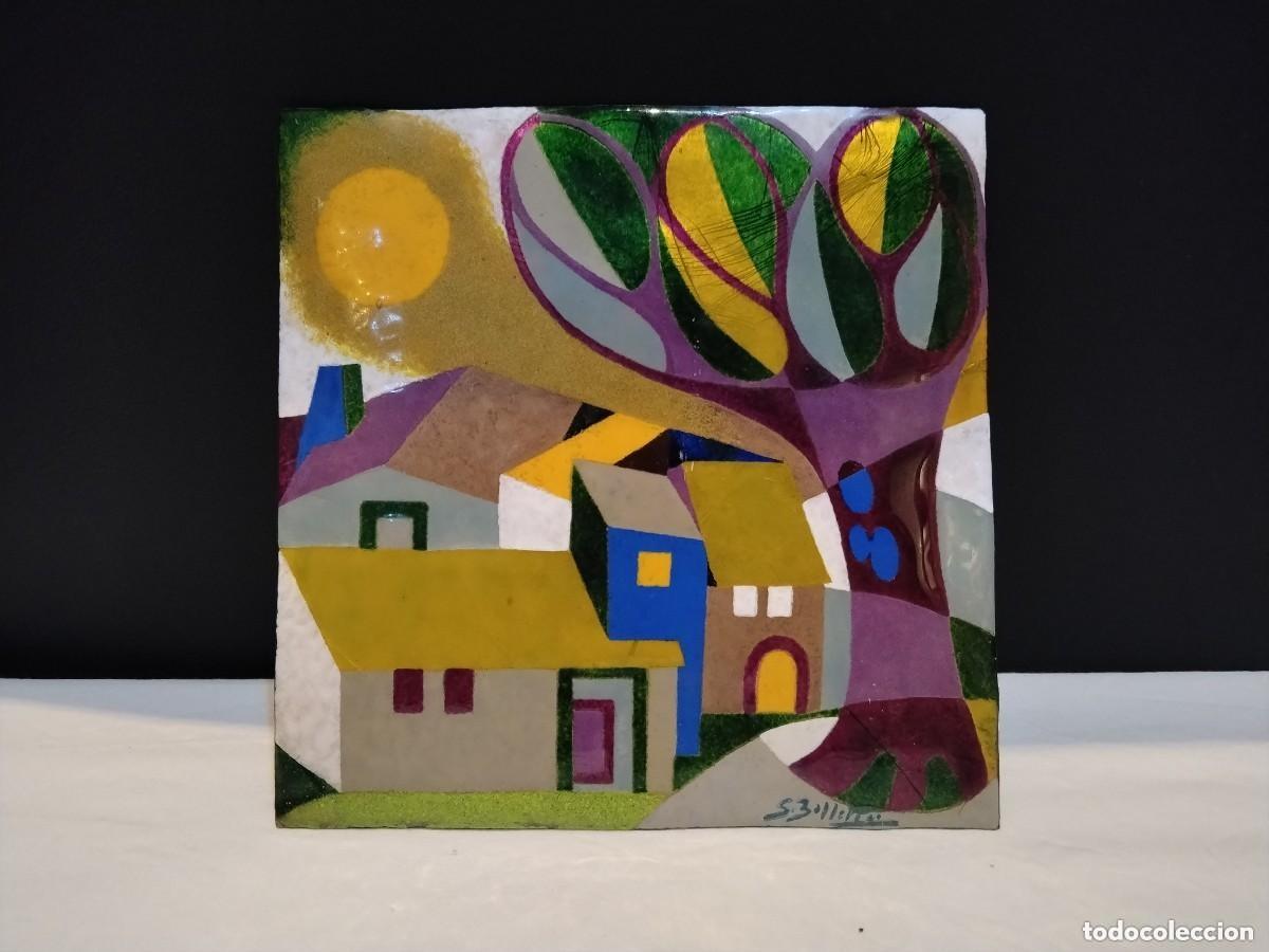 Art: Pintura de SALVADOR BALLESTER realizado en pintura esmalte en lamina de cobre (ESTILIZACI&Oacute;N )