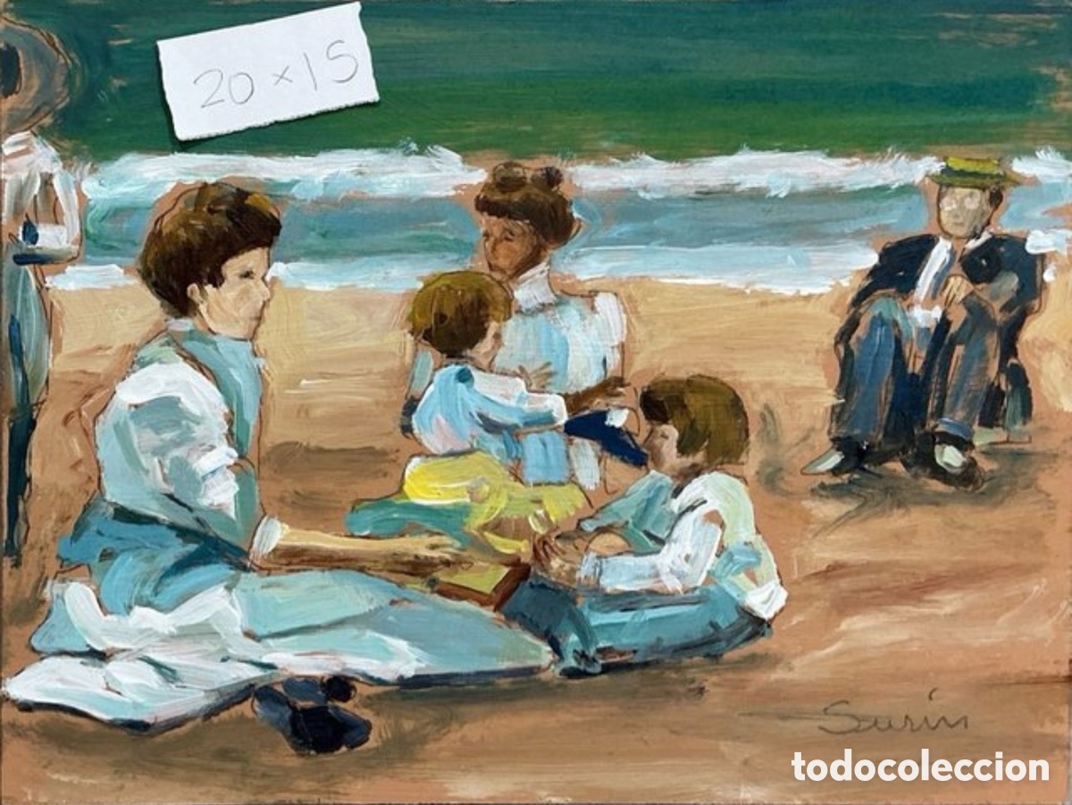 Arte: &Oacute;leo original. Demetrio Sus&iacute;n. Playa victoriana 7