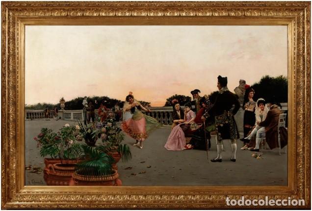 Arte: VICENTE PALMAROLI, FIESTA EN LOS JARDINES DE LUXEMBURGO