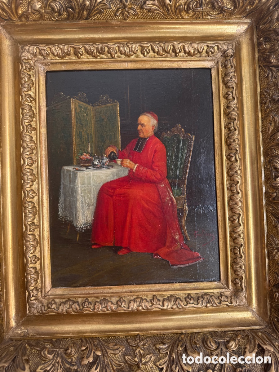 Arte: OBISPO &Oacute;LEO SOBRE TABLA - Foto 3