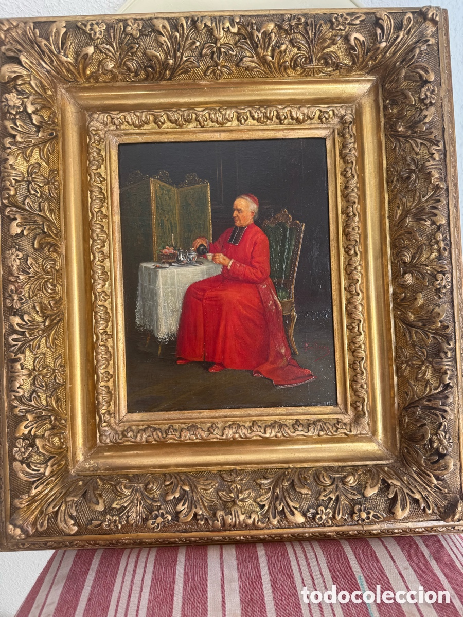 Arte: OBISPO &Oacute;LEO SOBRE TABLA - Foto 4