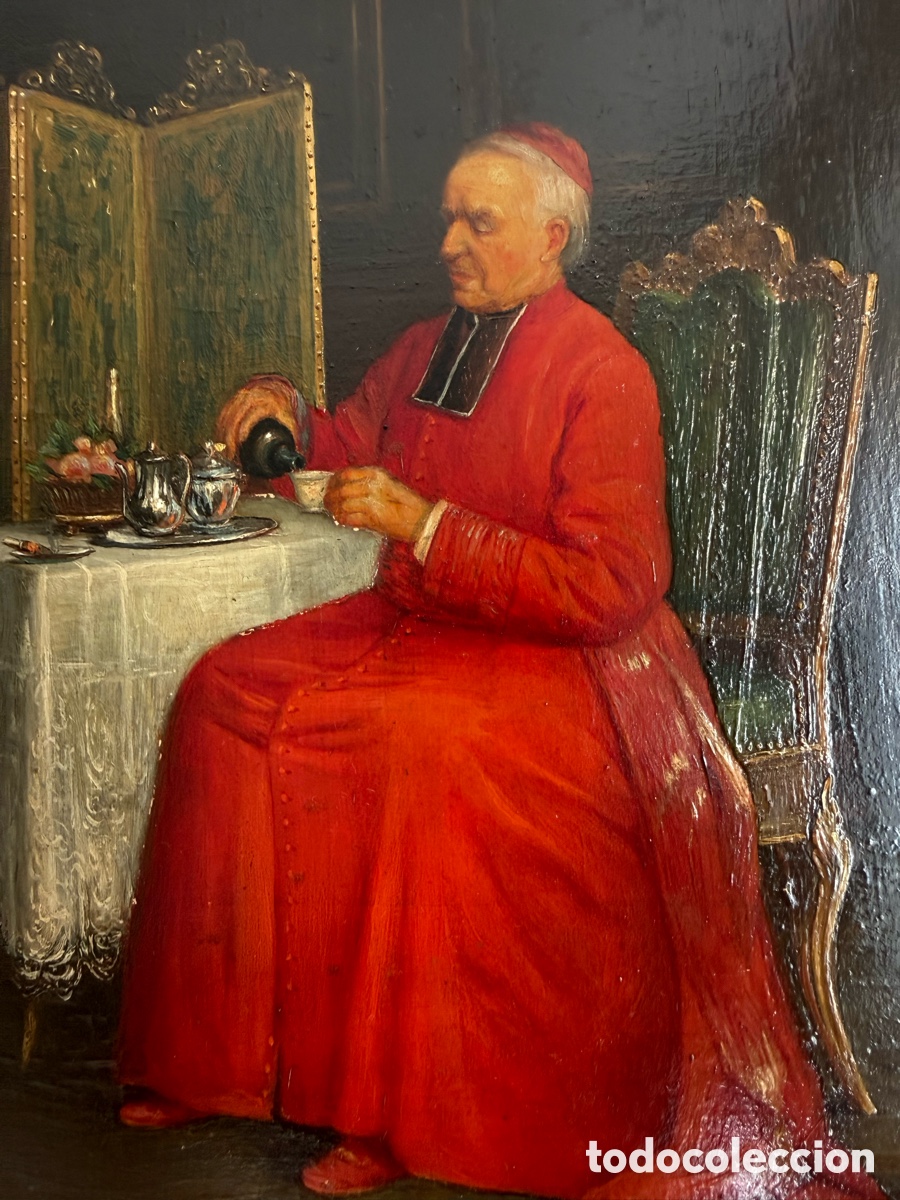 Arte: OBISPO &Oacute;LEO SOBRE TABLA - Foto 5
