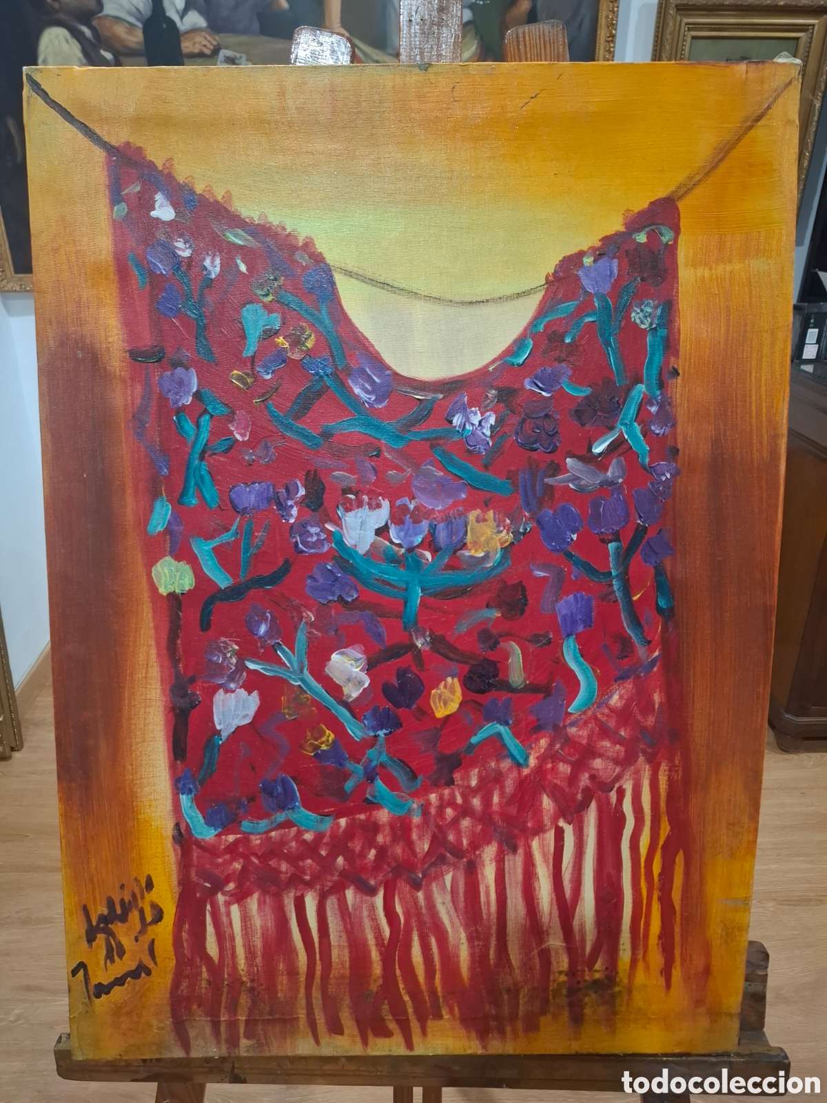 Arte: Oleo sobre lienzo manton de manila 70x50
