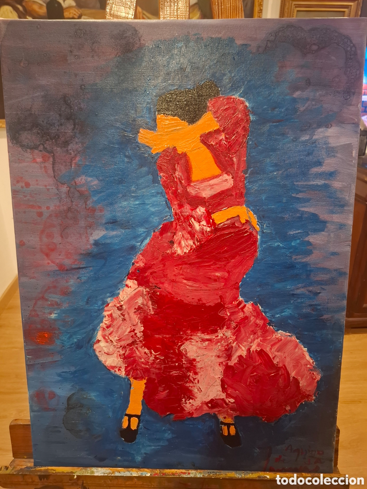 Arte: Oleo sobre lienzo bailaora 70x50