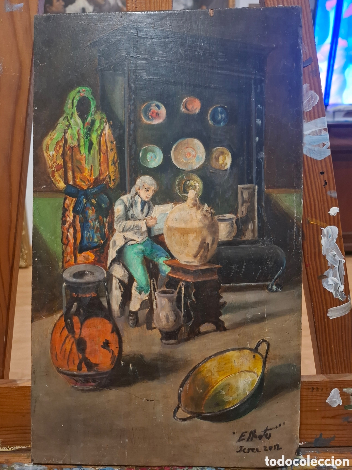 Arte: Oleo sobre tabla enrique montes 40x24