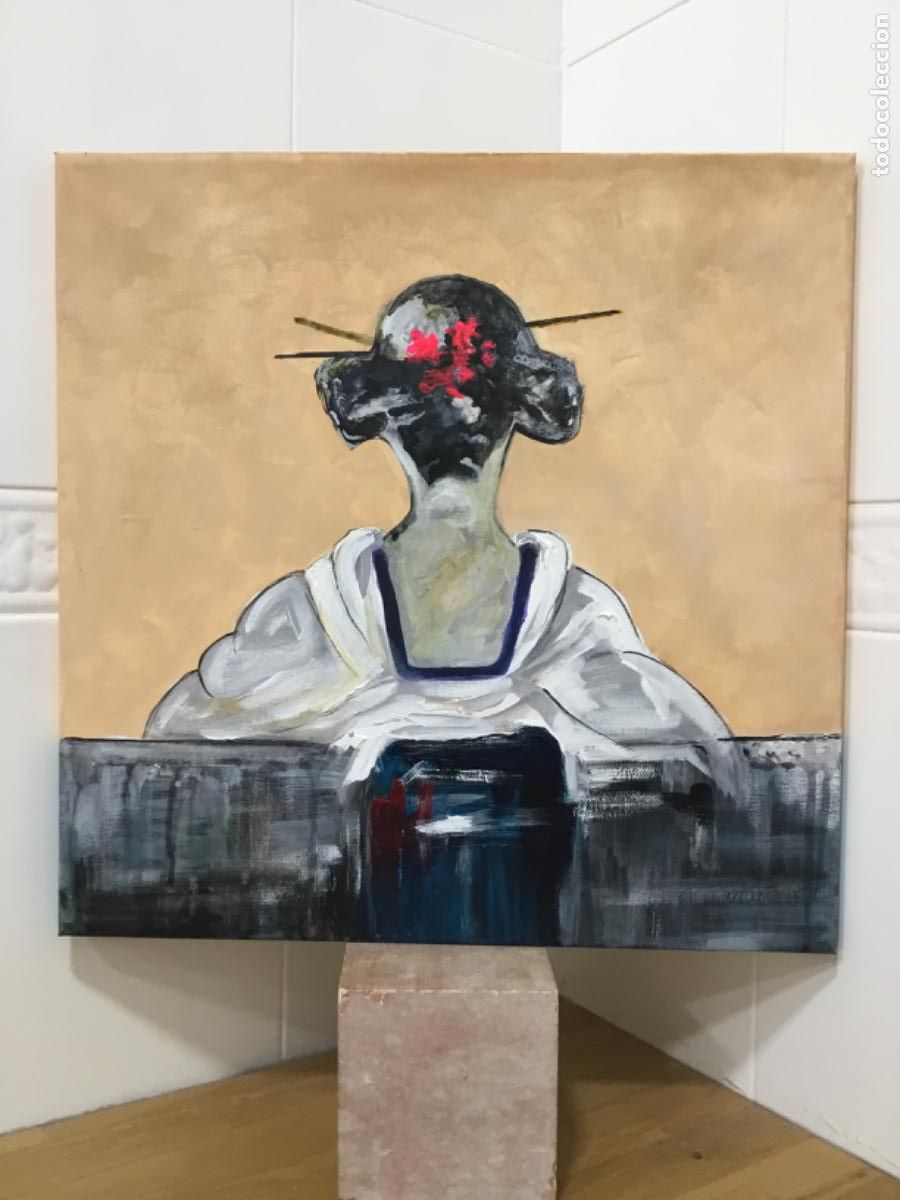 Arte: China imperial. Acr&iacute;lico y l&aacute;piz sobre lienzo.