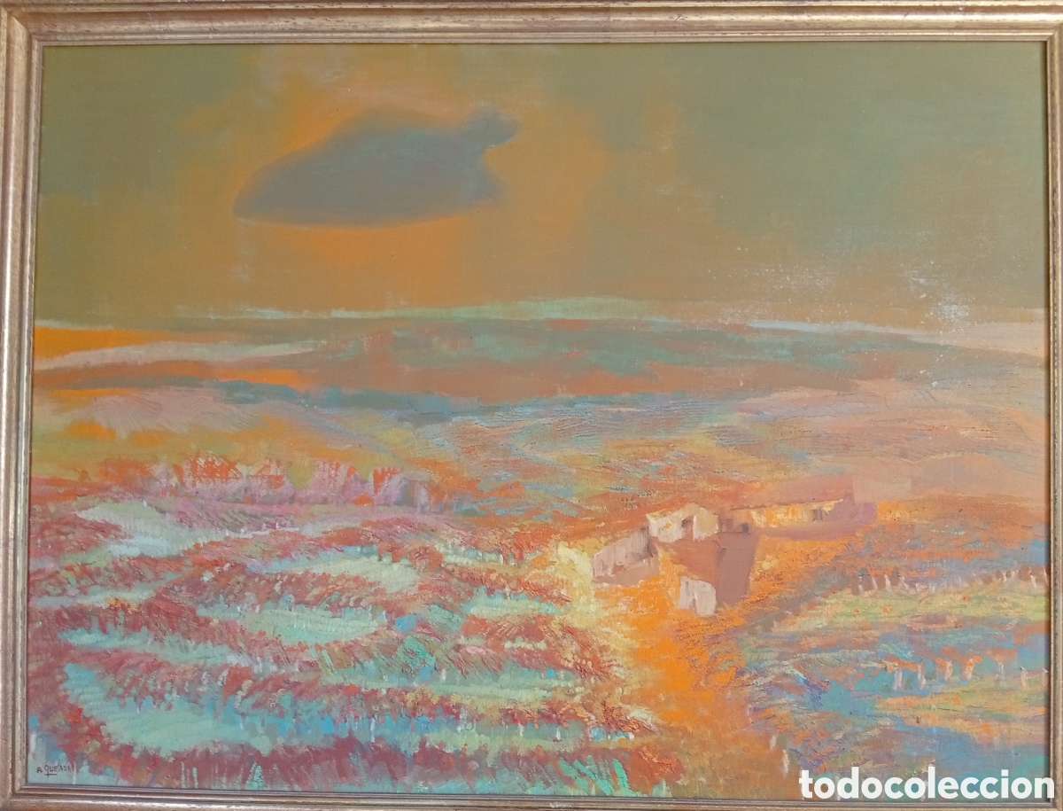 Arte: Pintura gallega impresionante gran oleo lienzo del pintor Antonio Quesada Porto (Orense, 1932-2015)
