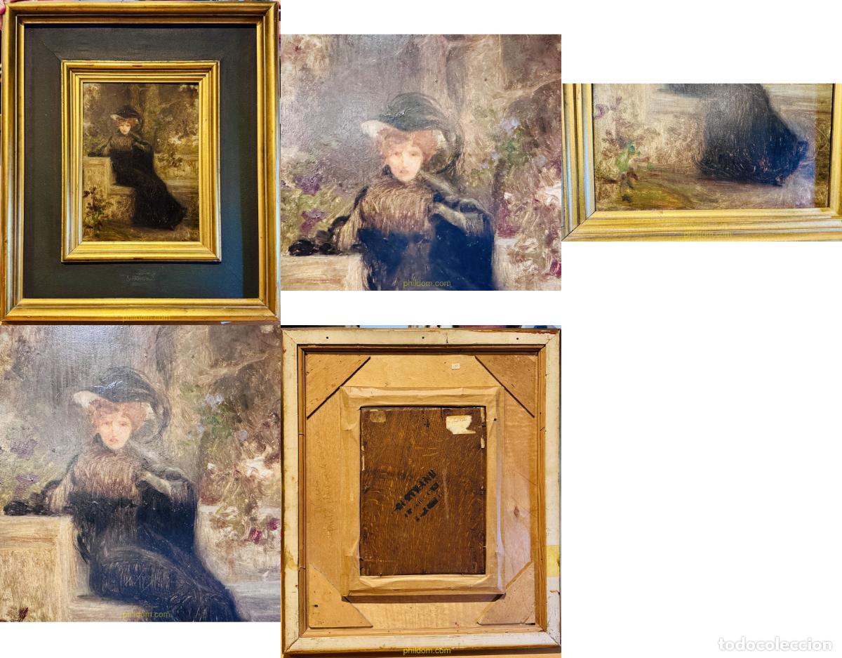 Arte: PINTURA ESCUELA CATALANA SIGLO XIX. Contemporaneo &eacute;poca Ramon Casas. Sin firma. Sobre tablero