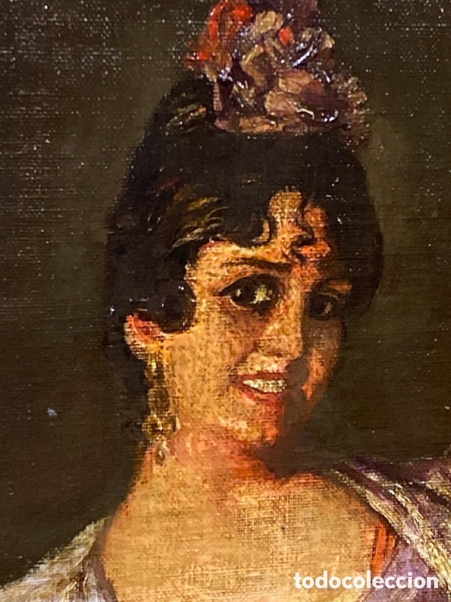 Arte: Retrato de Manola oleo sobre lienzo