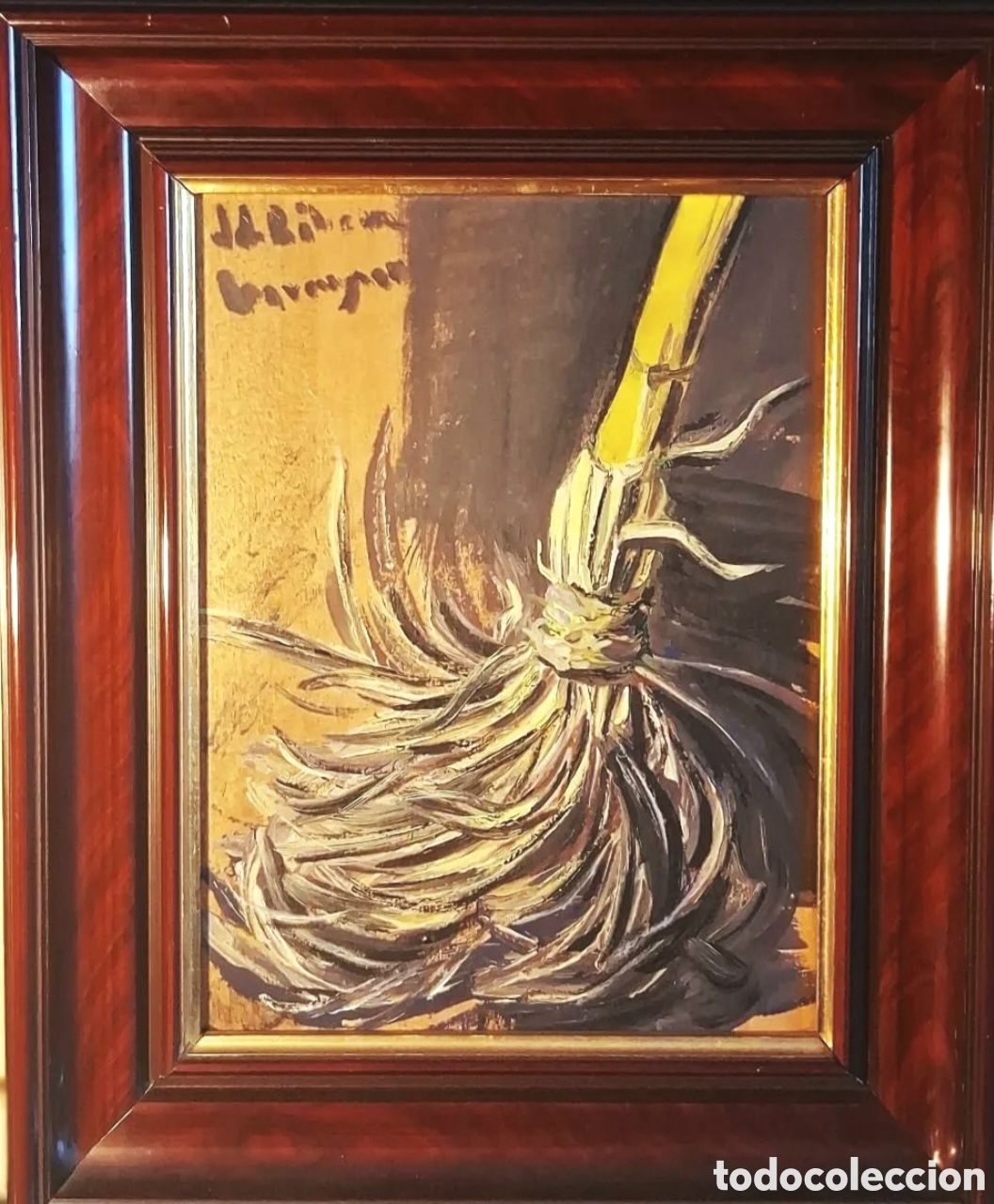 Arte: Juan de Ribera Berenguer (Valencia,1935-Castell&oacute;n 2016) &rdquo;Escoba&rdquo; &oacute;leo sobre tabla (32 x 24) 1977