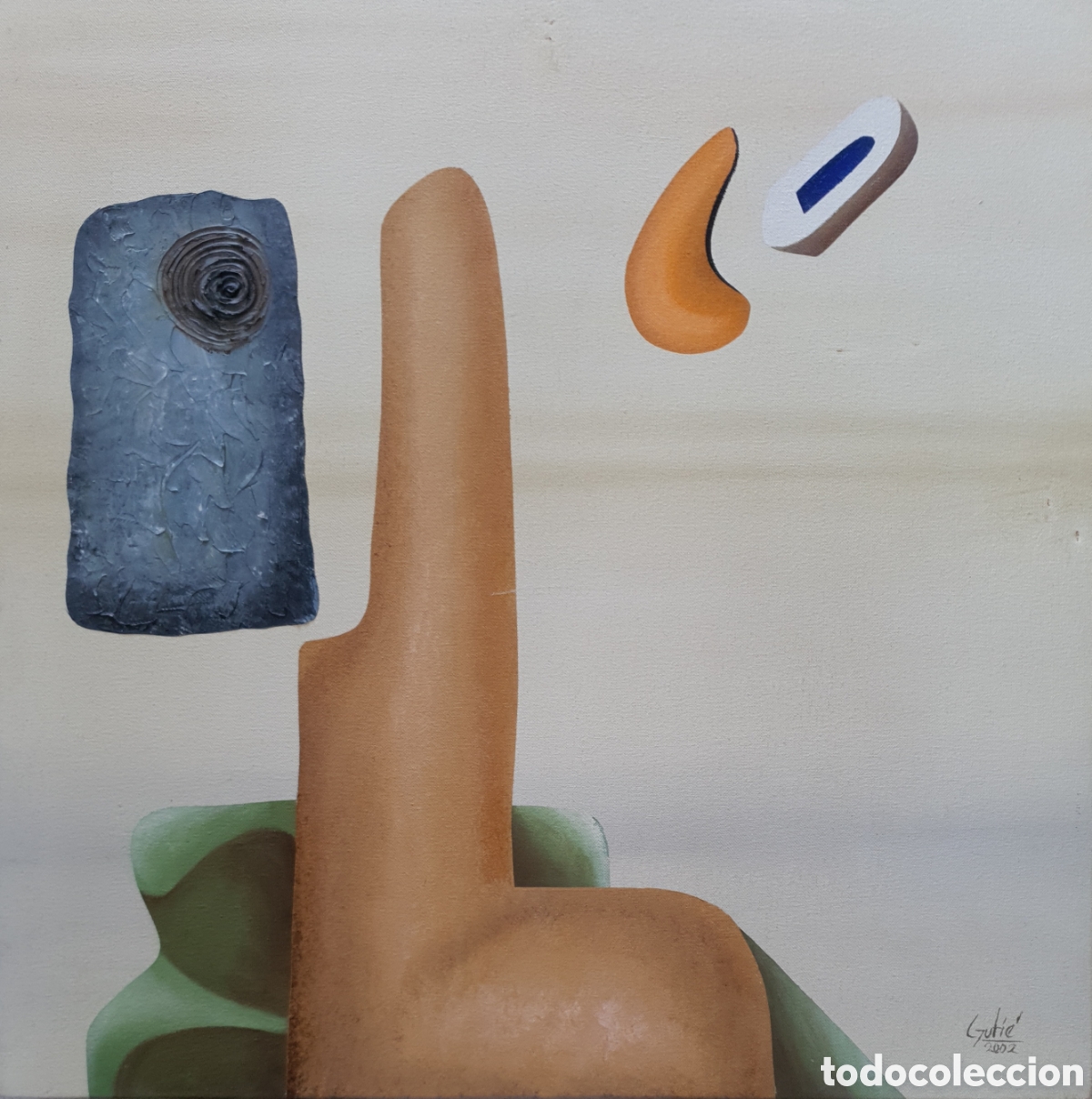 Arte: Oscar Guti&eacute; (Sabadell, 1971) - Pareja de &Oacute;leos.Surrealismo Pop y Simbolismo.Firmados.2002.
