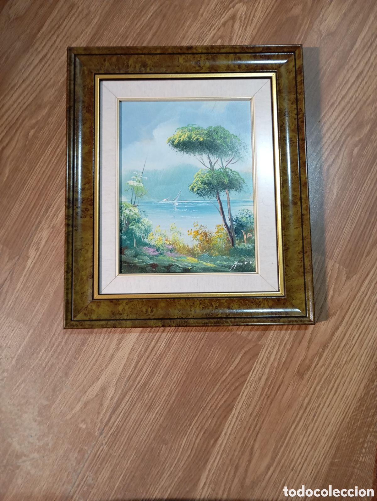 Arte: Cuadro al oleo de paisaje firmado