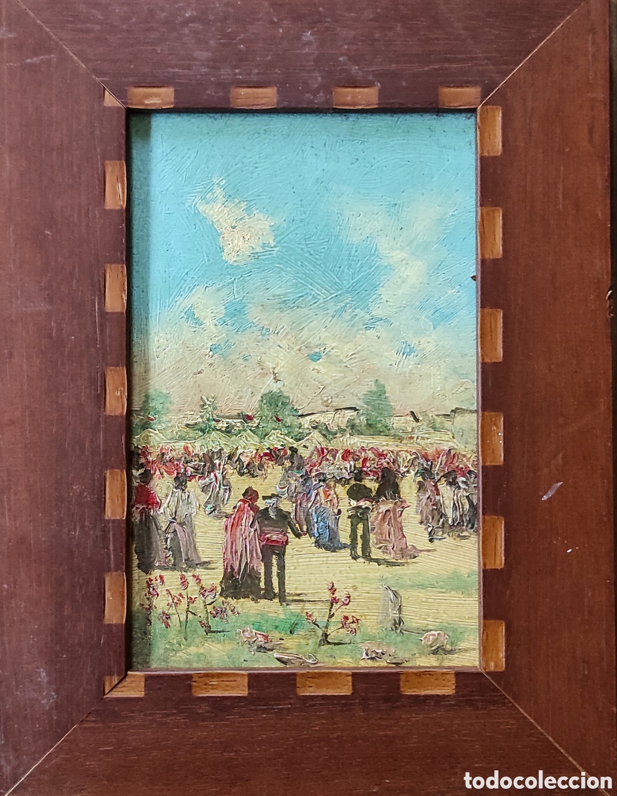 Arte: &Oacute;leo sobre tabla de la Feria de Sevilla. Autor desconocido. Mediados del siglo XX