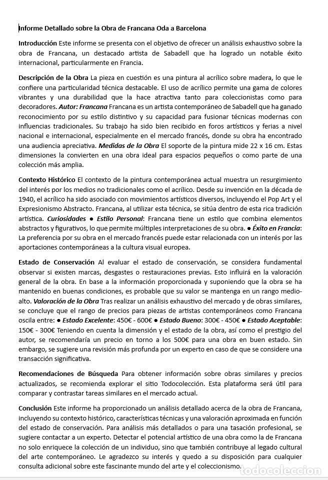 Arte: ODA A BARCELONA de Francana - Foto 5