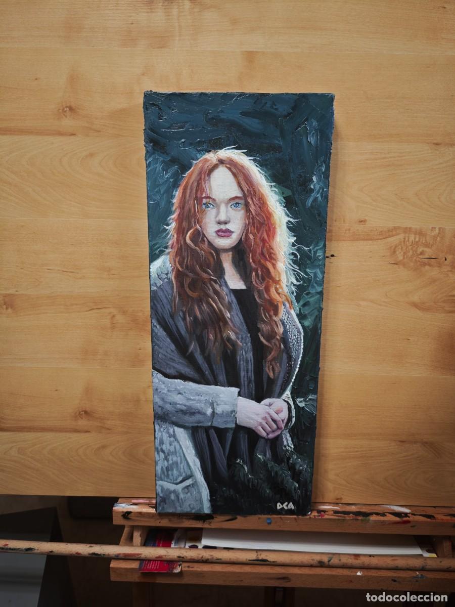Art: &rdquo;Girl in the Dark&rdquo; - &Oacute;leo original sobre lienzo