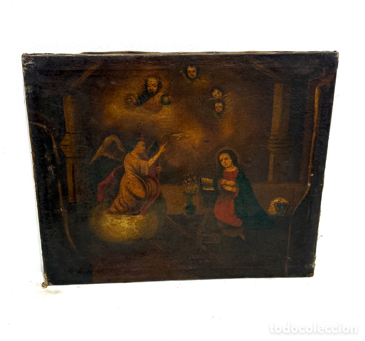 Art: Anunciaci&oacute;n. &Oacute;leo sobre lienzo. Escuela espa&ntilde;ola. Barroco. Siglo XVII-XVIII