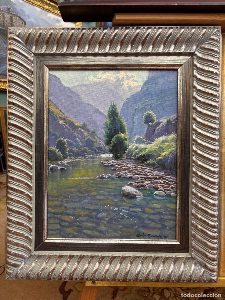 Arte: Maravilloso paisaje al &oacute;leo firmado