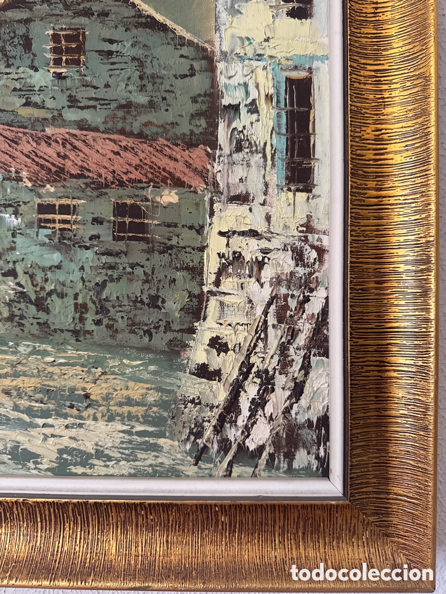 Arte: Cuadro antiguo &oacute;leo sobre lienzo - Foto 3