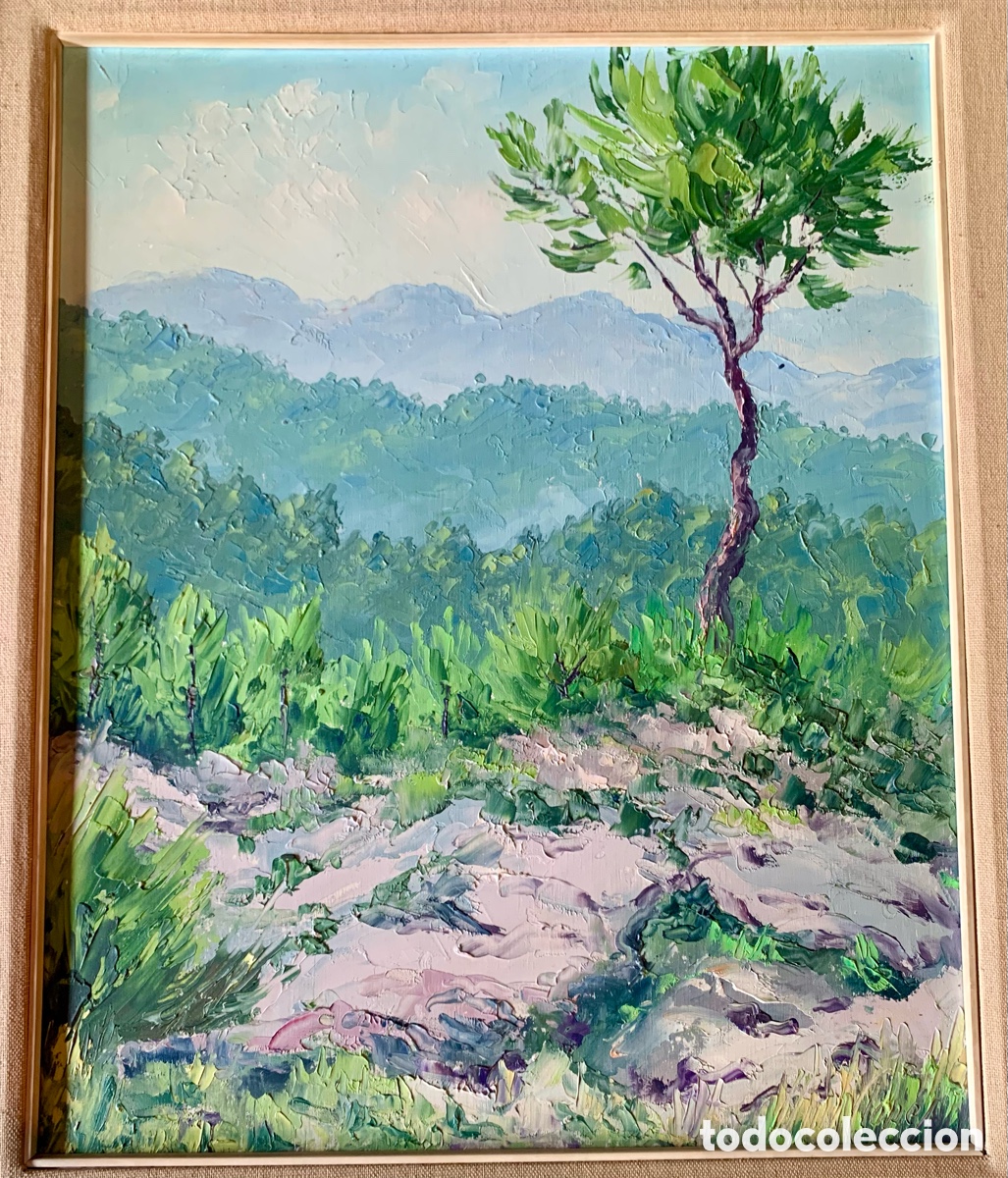 Arte: Lluis Clap&eacute;s Gonz&aacute;lez 1911-1983, sant Lloren&ccedil; Savall 1980, 36,5x45,5 obra y 54x63 con marco