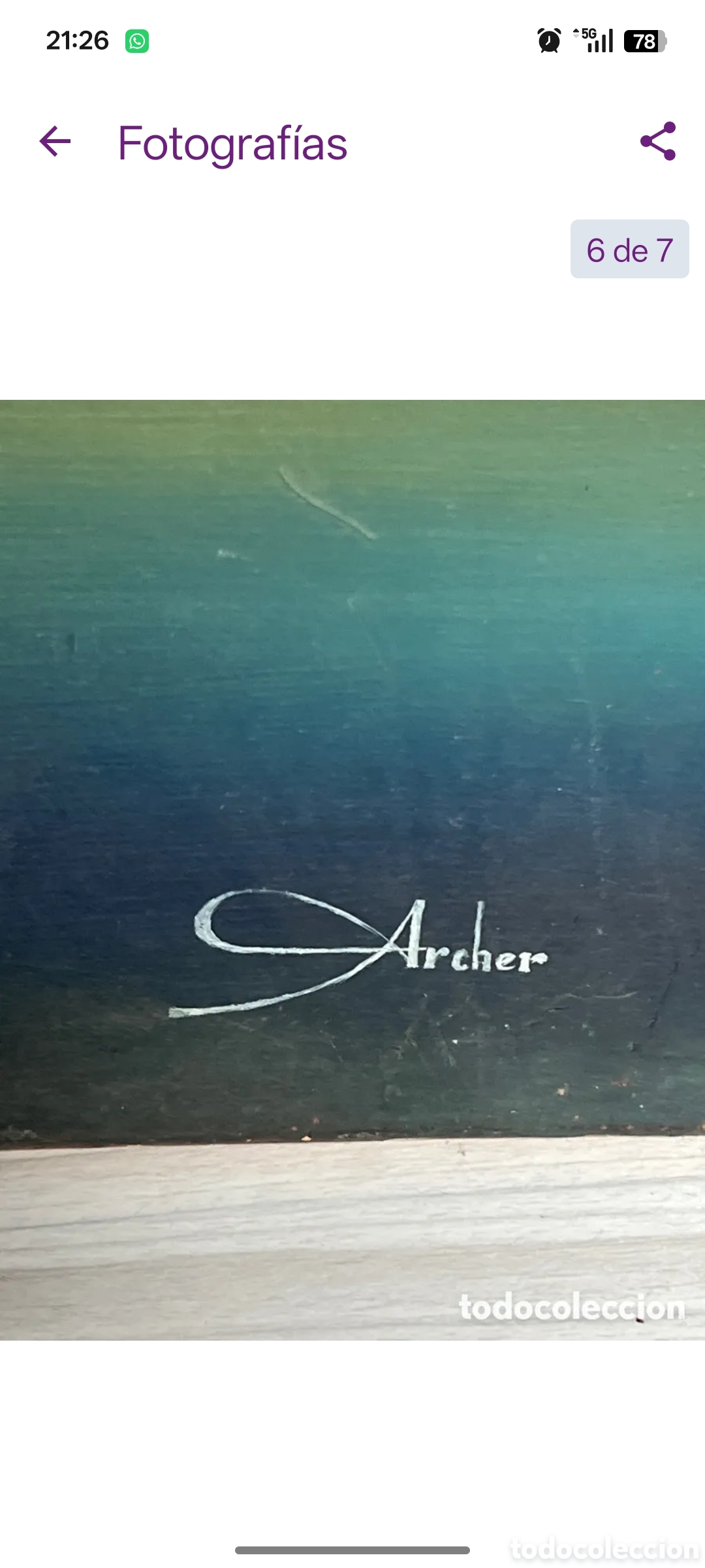 Arte: &Oacute;leo sobre lienzo 102x77 - Foto 4
