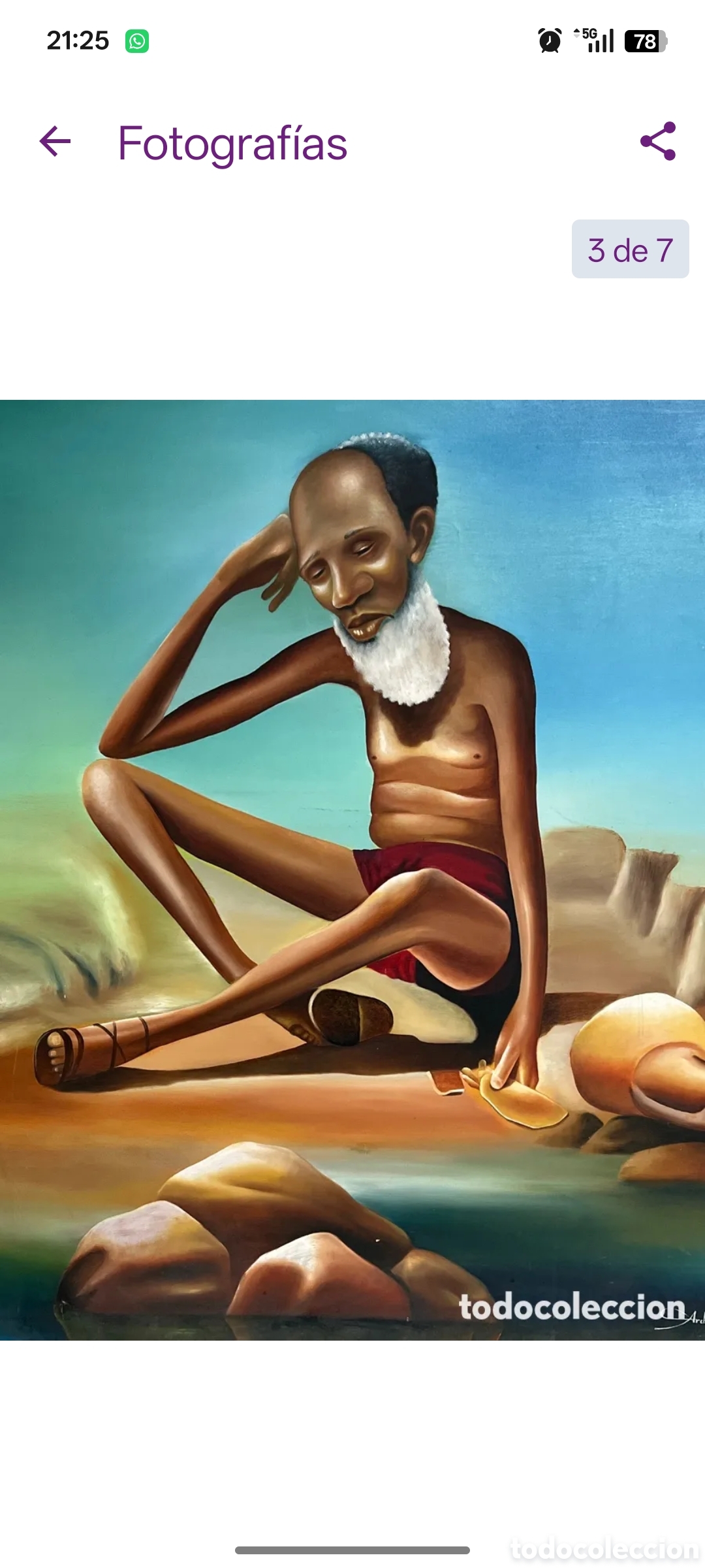 Arte: &Oacute;leo sobre lienzo 102x77 - Foto 6