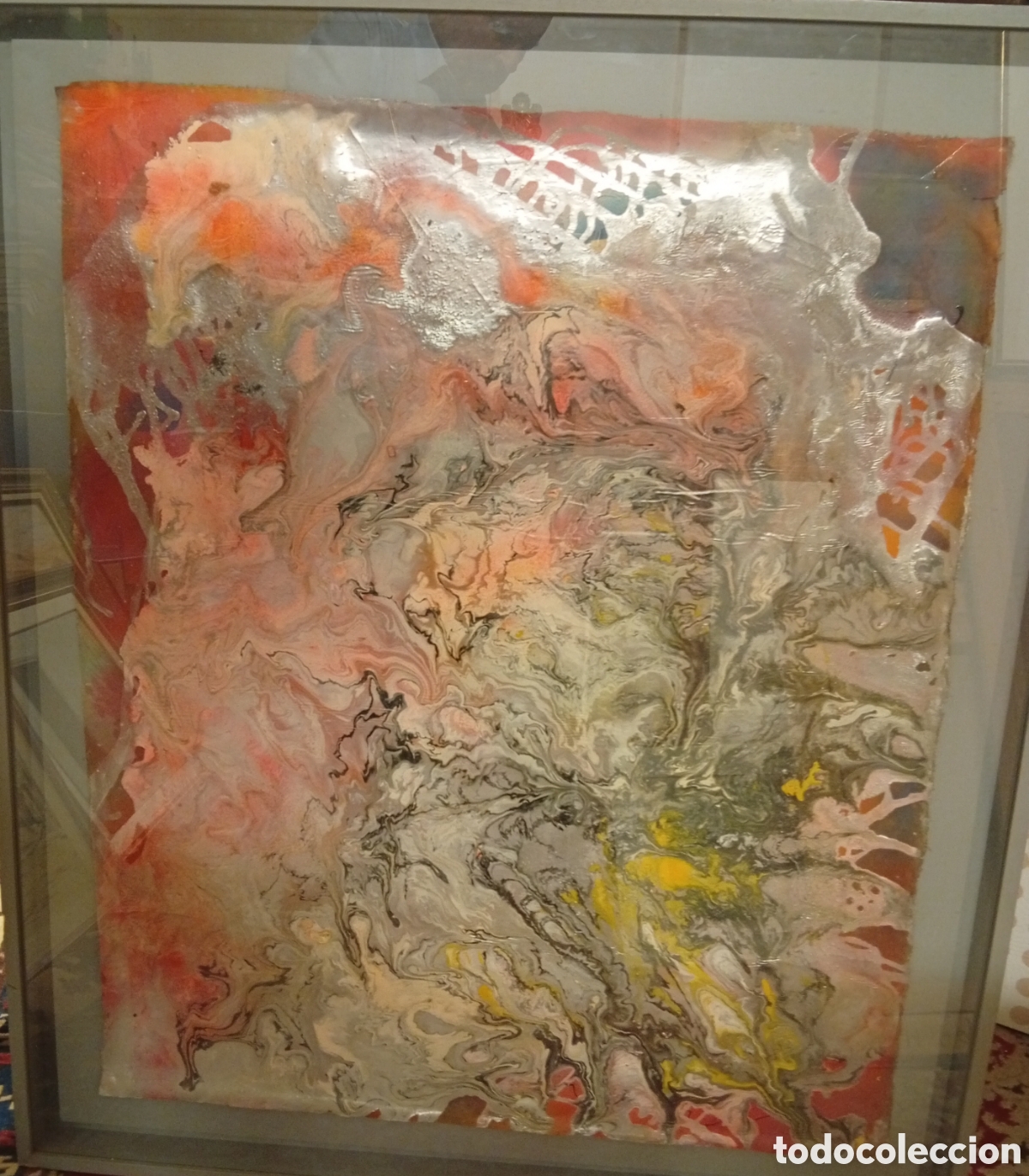 Arte: Extraordinaria vieja pintura oleo acr&iacute;lico lienzo a identificar