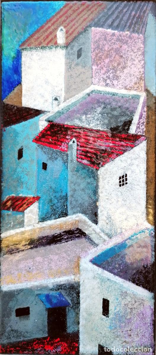 Arte: Montserrat Mainar i Benedicto (Barcelona, 1928 - 2015). Esmalte/cobre. Firmado. Con marco original.