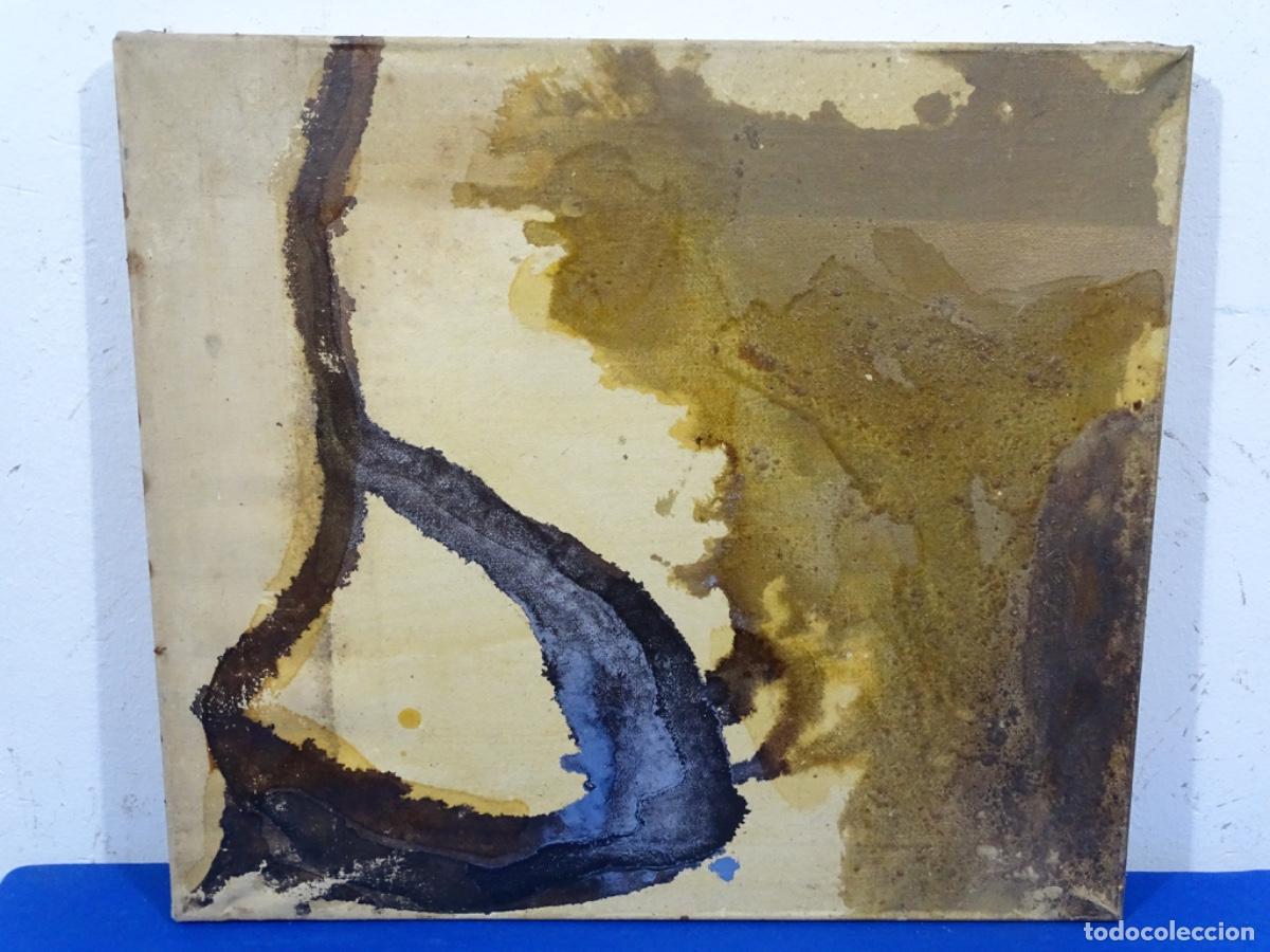 Arte: T&Eacute;CNICA MIXTA SOBRE TELA PINTORA ENCINA VERDIAL. ABSTRACTO.