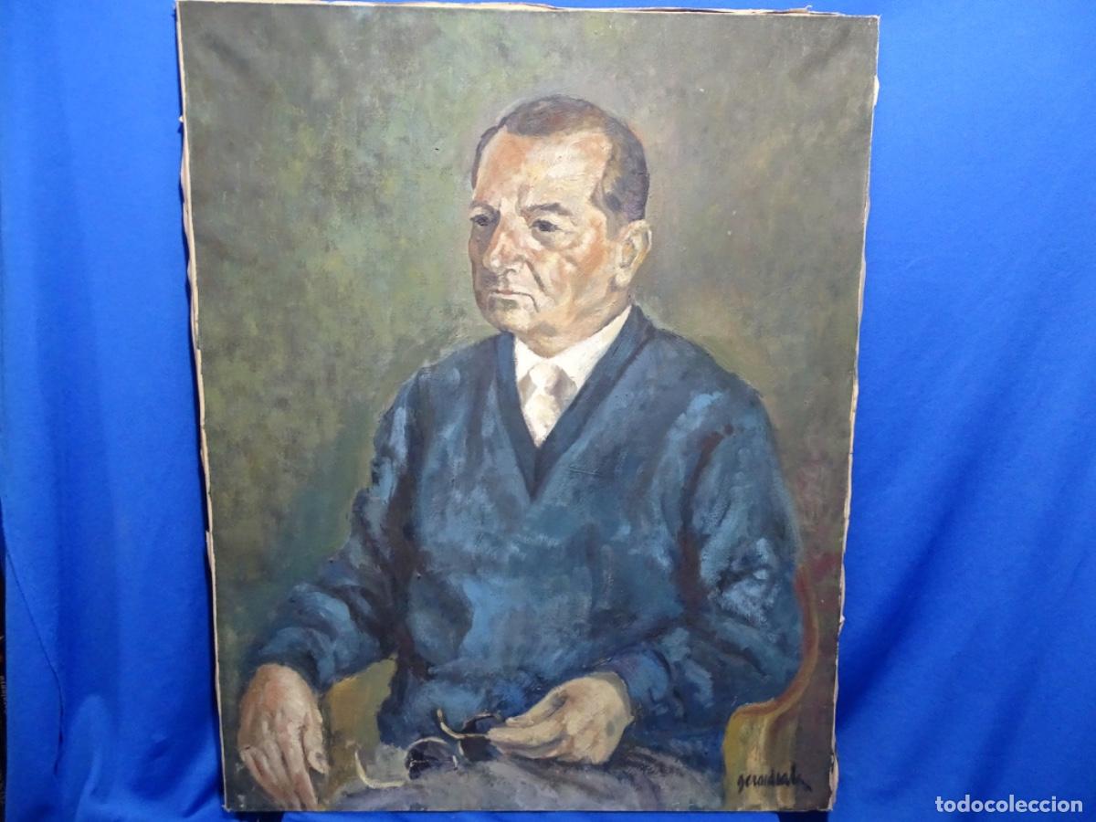 Arte: RETRATO AL &Oacute;LEO GERARD SALA. BIEN CONTRASTADO.