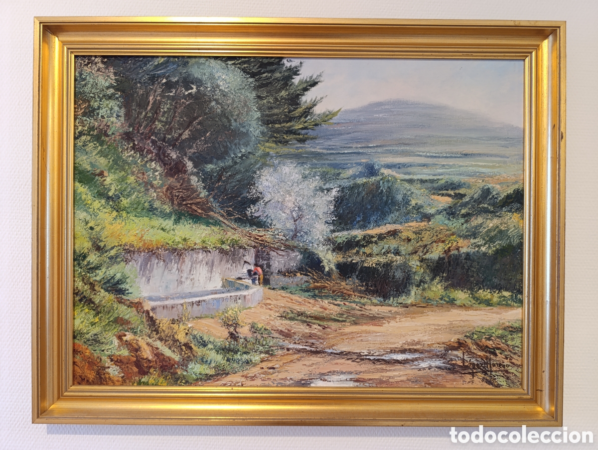 Arte: Paisaje Tinerfe&ntilde;o. Fuente. Lopez Moreno. Tenerife. Canarias