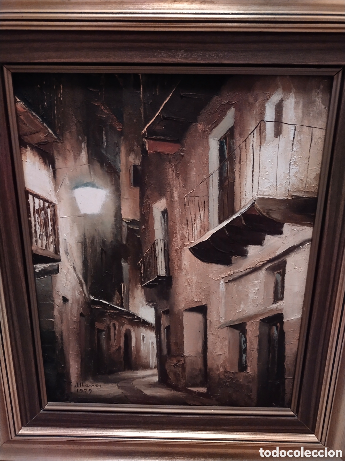 Arte: Cuadro calle albarracin. 1979 FJ Iba&ntilde;ez