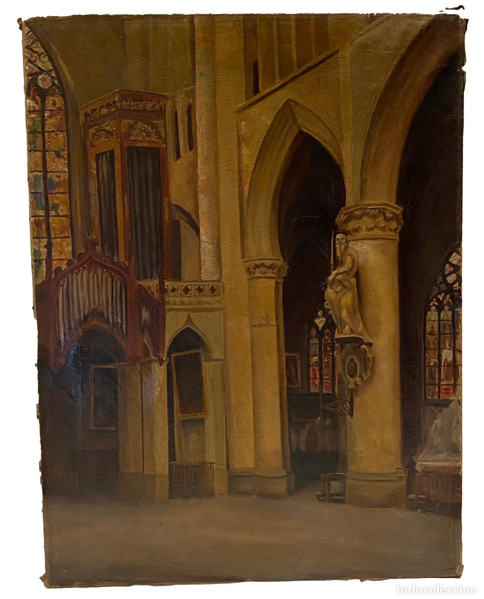 Art: Interior catedrall de Bruselas.Francisco Iturrino?