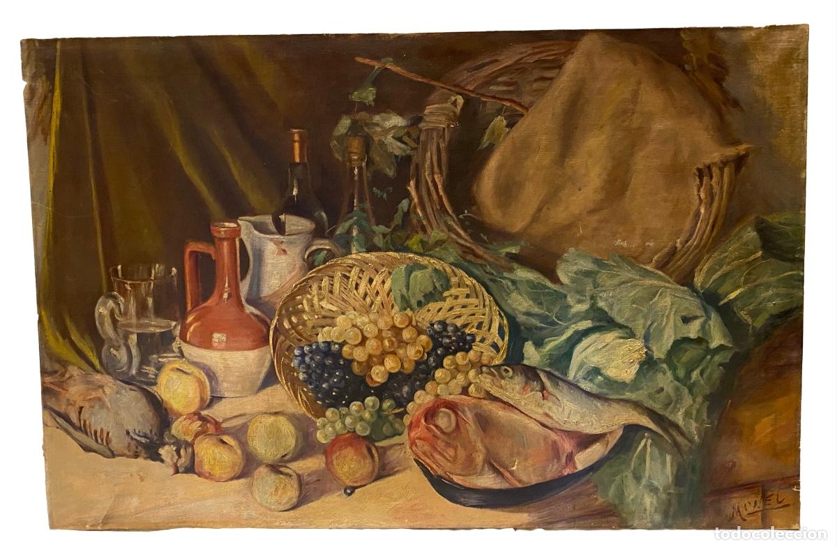 Arte: Posible Francisco iturrino. &Oacute;leo sobre lienzo. Bodeg&oacute;n.104x67
