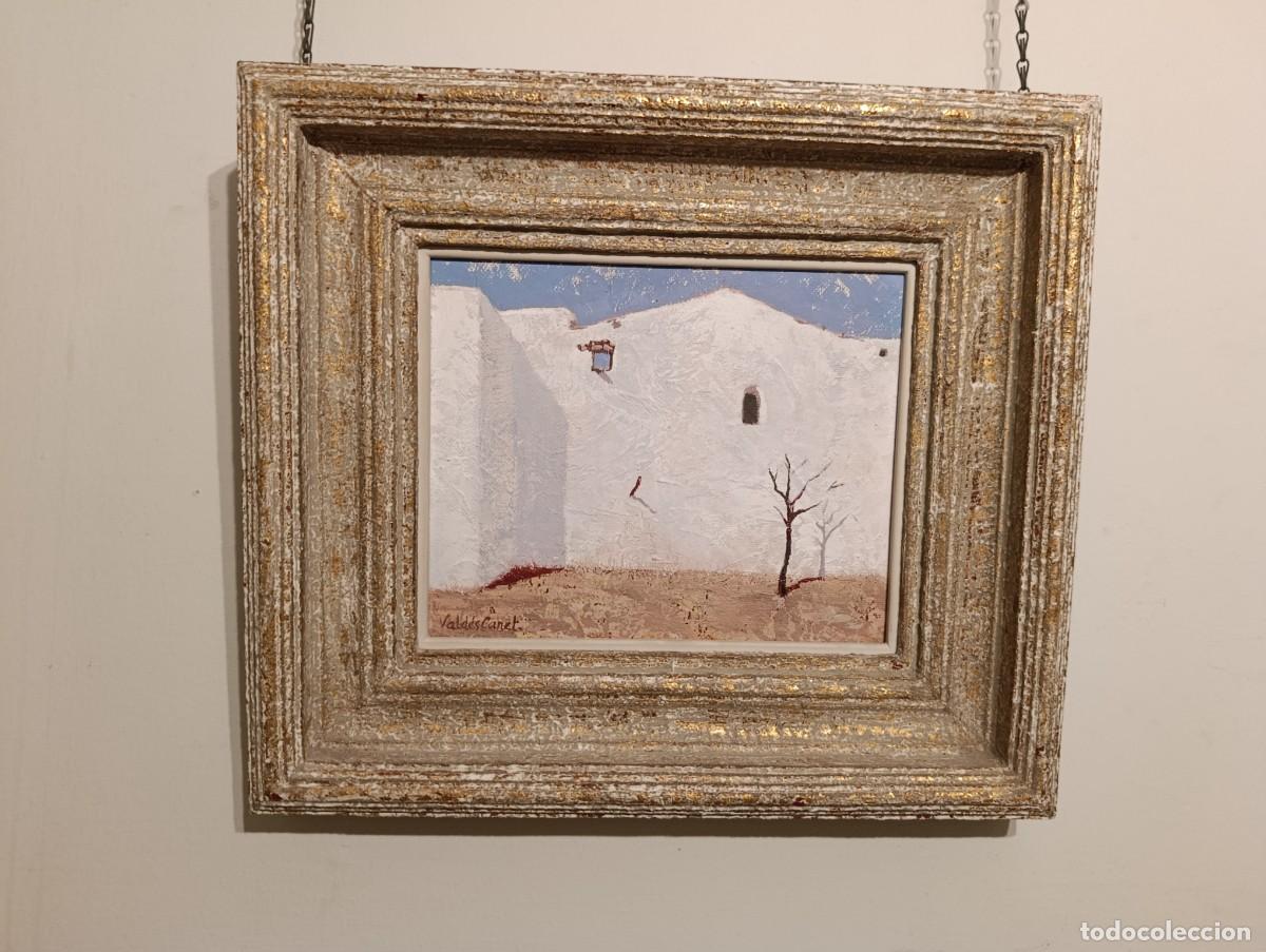 Arte: Pintura al acr&iacute;lico texturizado sobre tabla, Casa de Ibiza, obra de Vald&eacute;s Canet