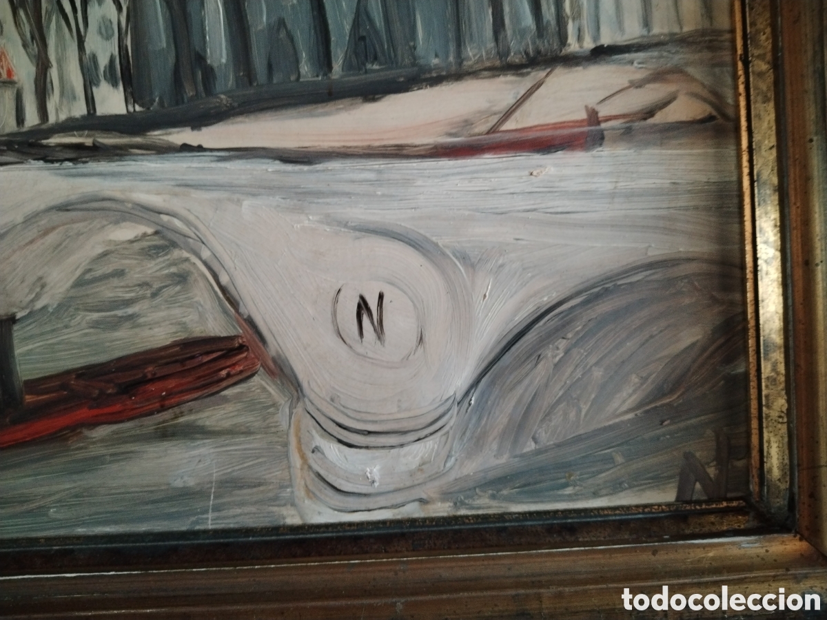 Arte: &Oacute;leo sobre tablex a&ntilde;os 40 o 50. - Foto 5