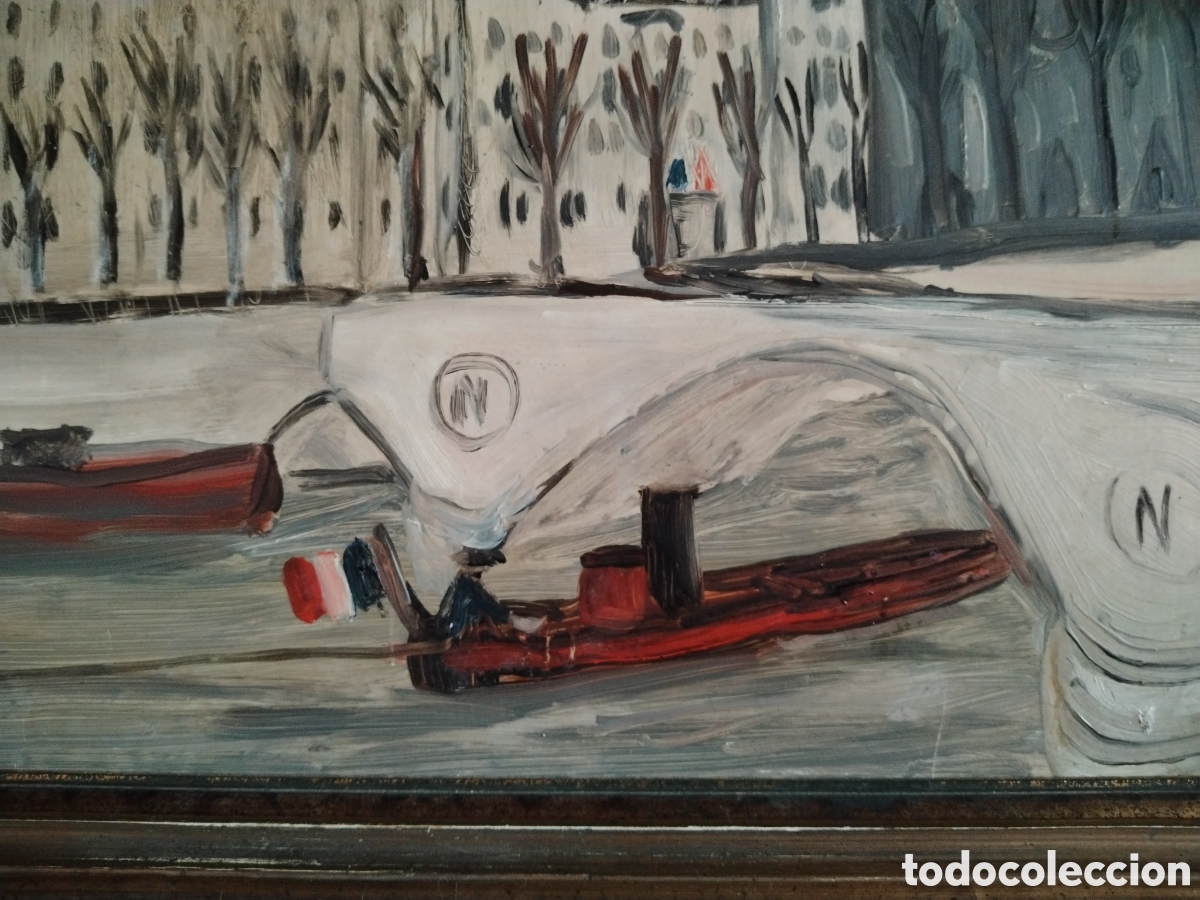 Arte: &Oacute;leo sobre tablex a&ntilde;os 40 o 50. - Foto 6