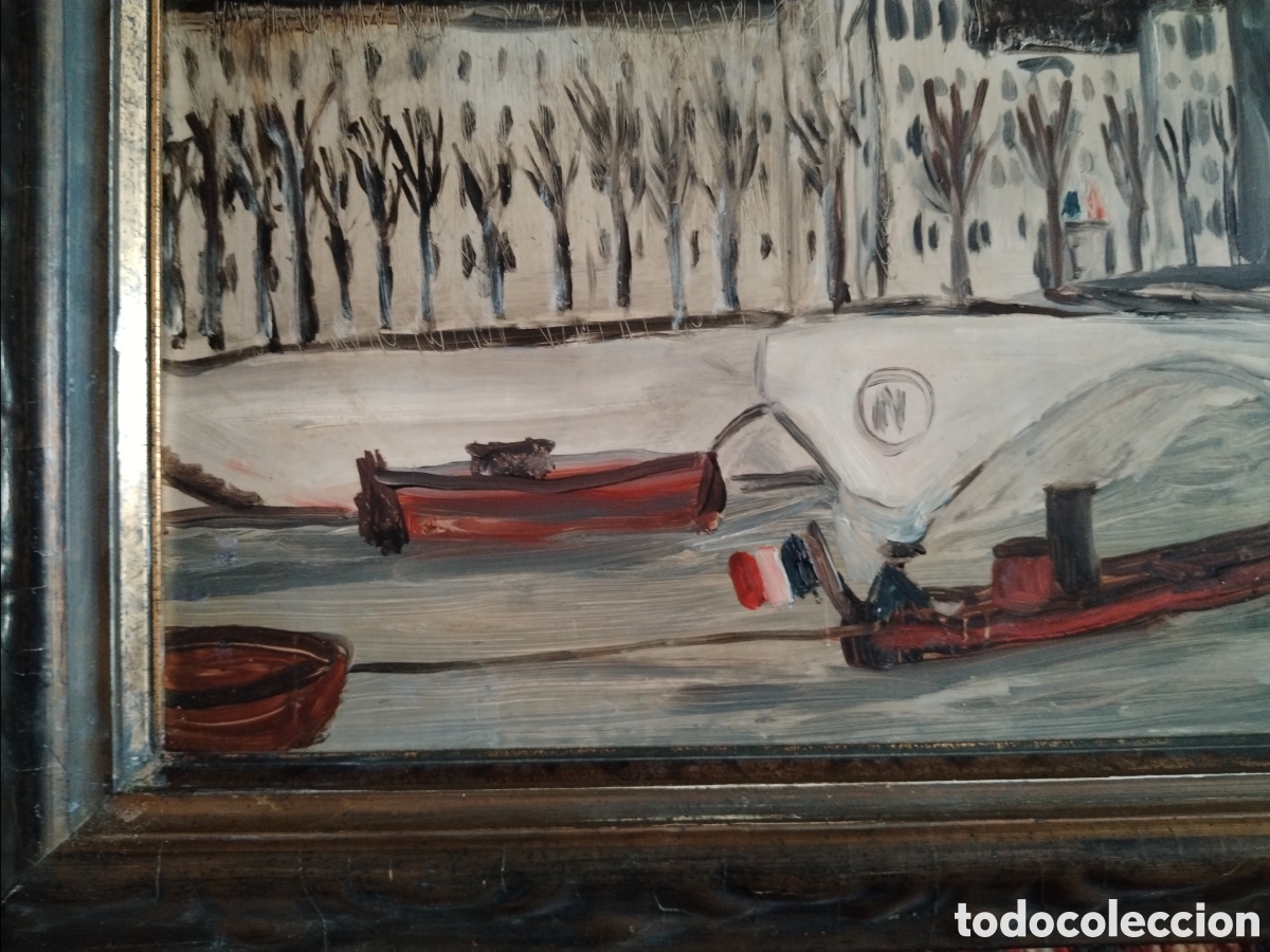 Arte: &Oacute;leo sobre tablex a&ntilde;os 40 o 50. - Foto 7