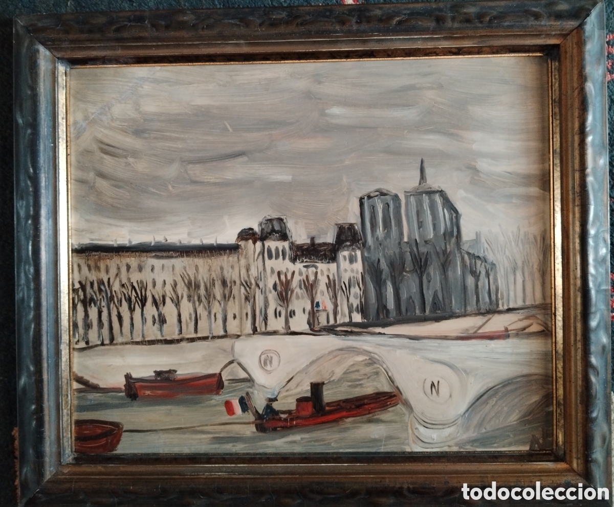 Arte: &Oacute;leo sobre tablex a&ntilde;os 40 o 50.