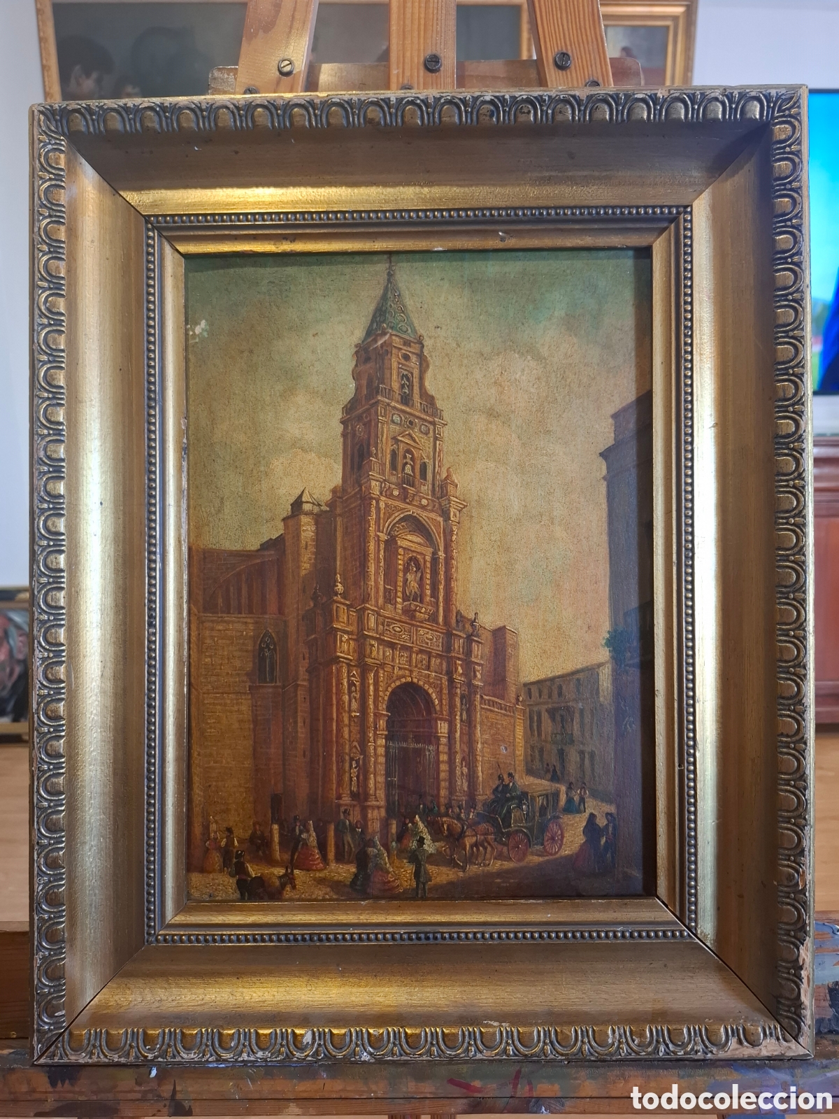 Arte: Oleo sobre tabla firmado por Garcia y rodriguez 45x55