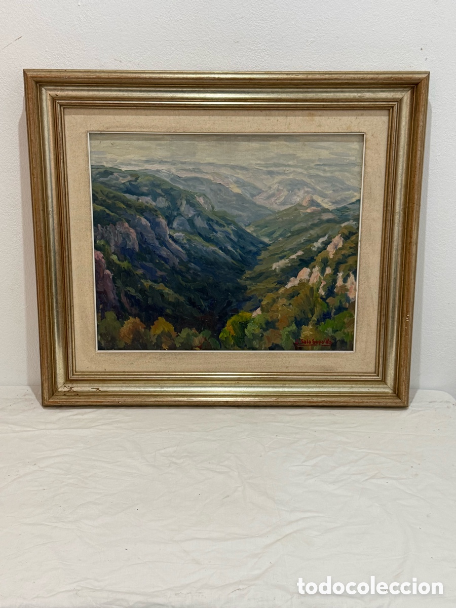 Arte: Josep Sala Segal&eacute;s (Terrassa, 1928) &ldquo;La Mola&rdquo; &Oacute;leo sobre lienzo firmado gran paisaje catal&aacute;n