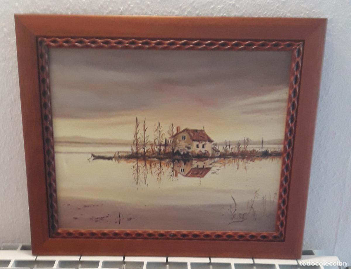 Art: PRECIOSO CUADRO PINTADO AL &Oacute;LEO, SOBRE LIENZO, CON MARCO MADERA Y CON FIRMA ANA R.C.