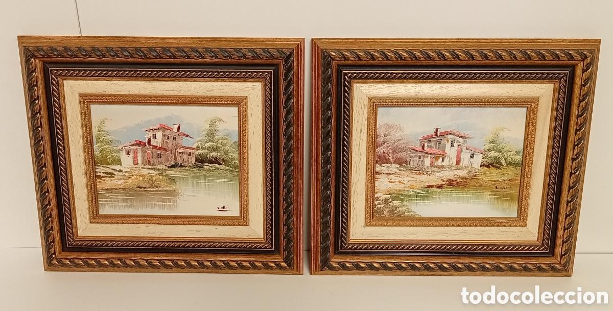 Art: PINTURA EN OLEO VINTAGE SOBRE LIENZO
