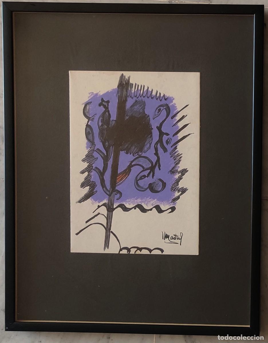 Arte: Pintura Original ''Careta'' - Jos&eacute; L. Mart&iacute;n (2001) con Marco de Galer&iacute;a