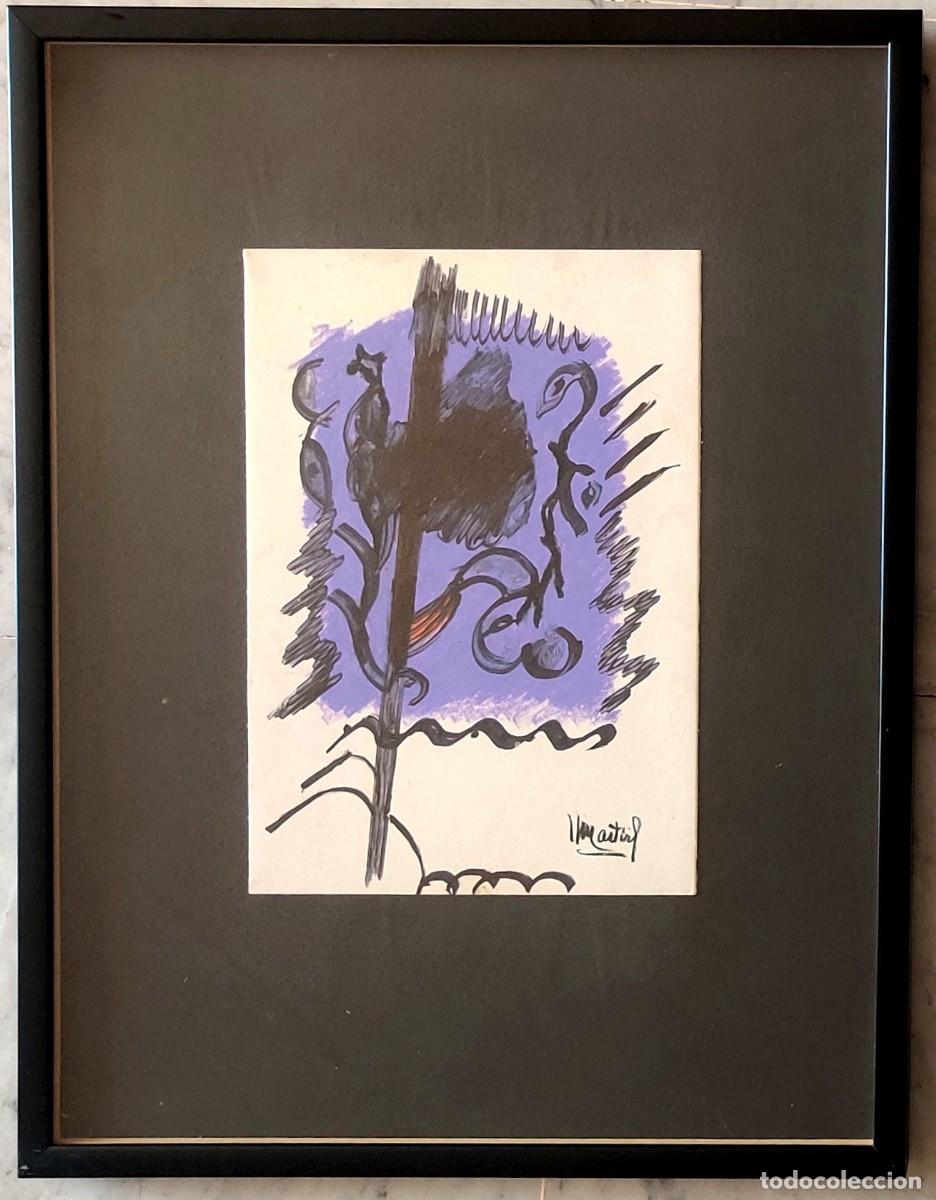 Arte: Pintura Original ''Careta'' - Jos&eacute; L. Mart&iacute;n (2001) con Marco de Galer&iacute;a