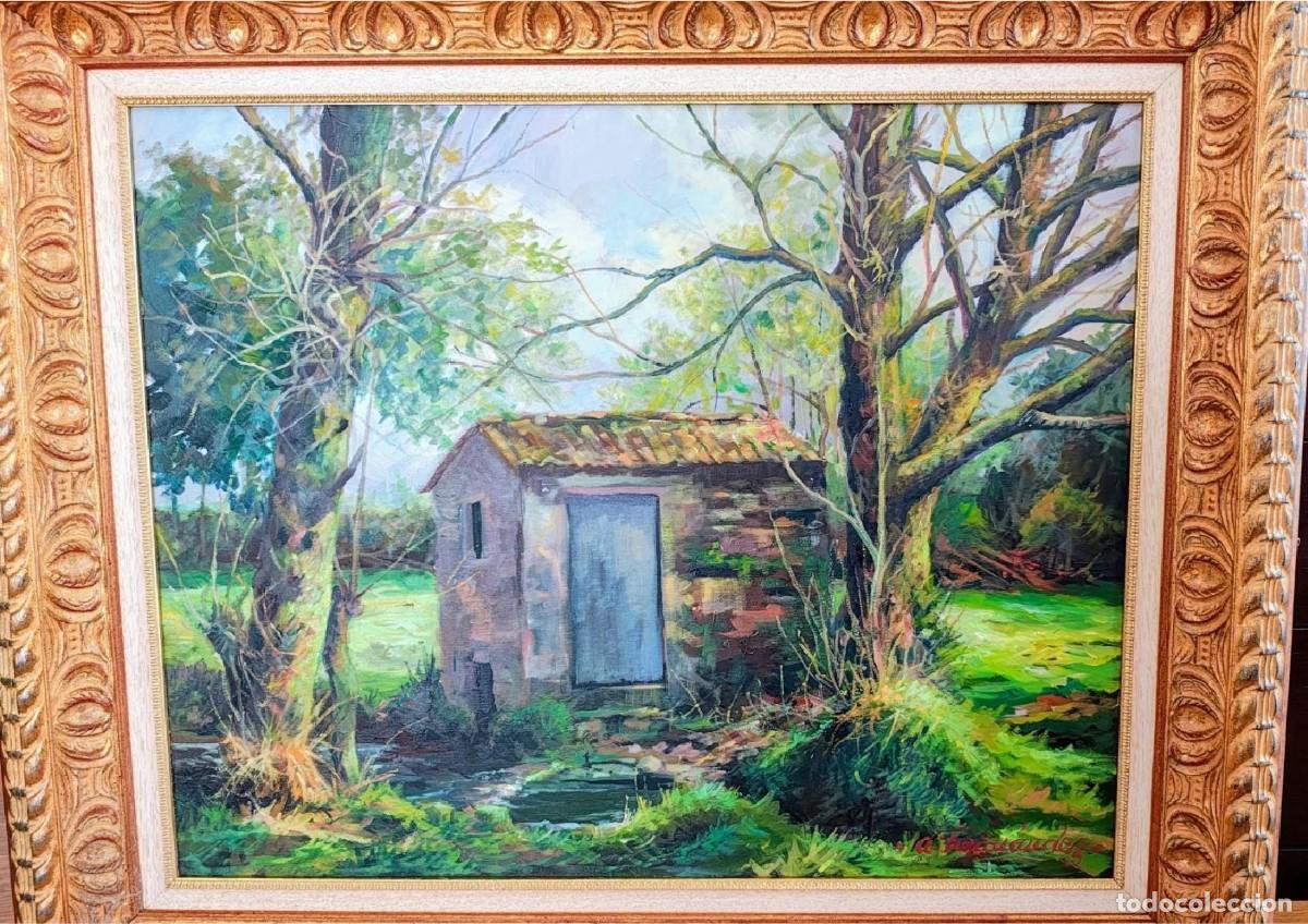 Arte: &Oacute;leo Sobre Lienzo de Antonio Fern&aacute;ndez L&oacute;pez. 81*65 cm. Con marco, 105*90 cm